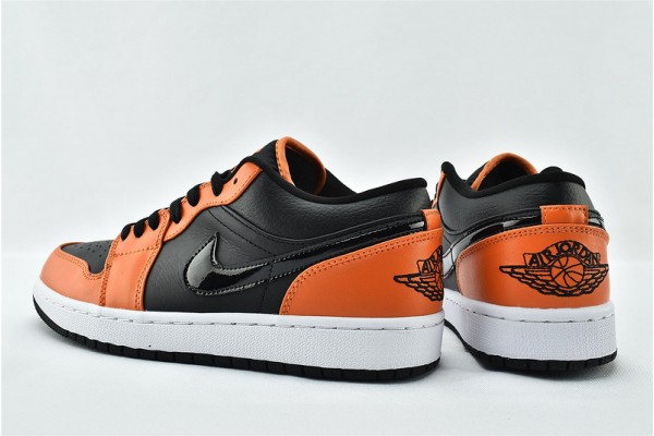 Air Jordan 1 Low SE Black Orange CK3022 008 Womens And Mens Shoes